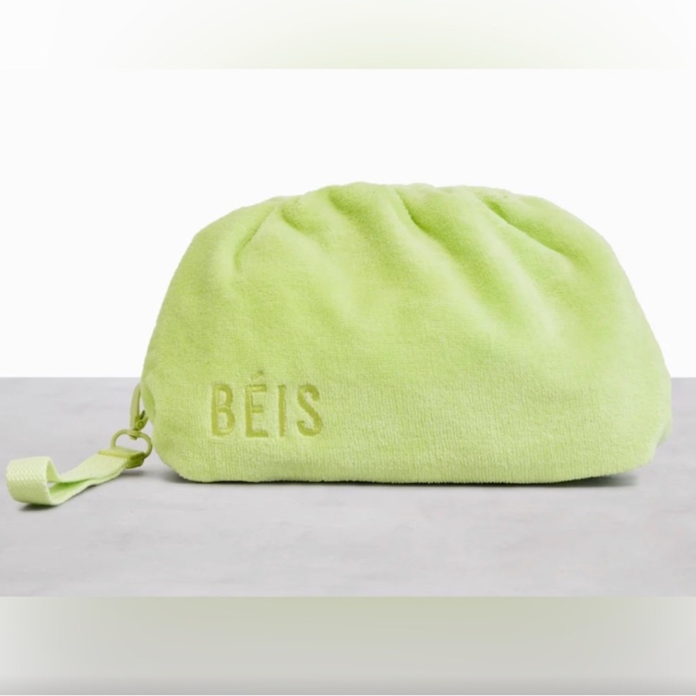 BEIS The Terry Cosmetic Clutch in Citron